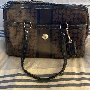 Coach purse brown and black